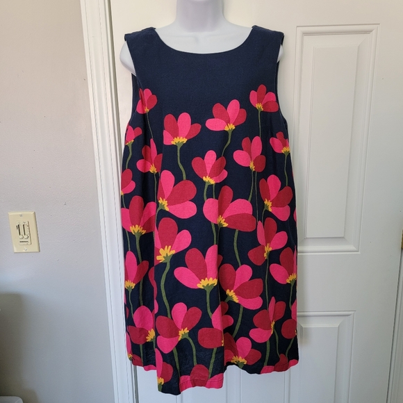 Princess Highway Lulu Flower Shift Dress Sleeveless Mod Retro Blue Pink Size 16 - Picture 3 of 12